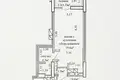1 room apartment 28 m² Minsk, Belarus