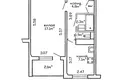 Квартира 1 комната 33 м² Минск, Беларусь