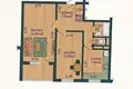 2 room apartment 47 m² Minsk, Belarus